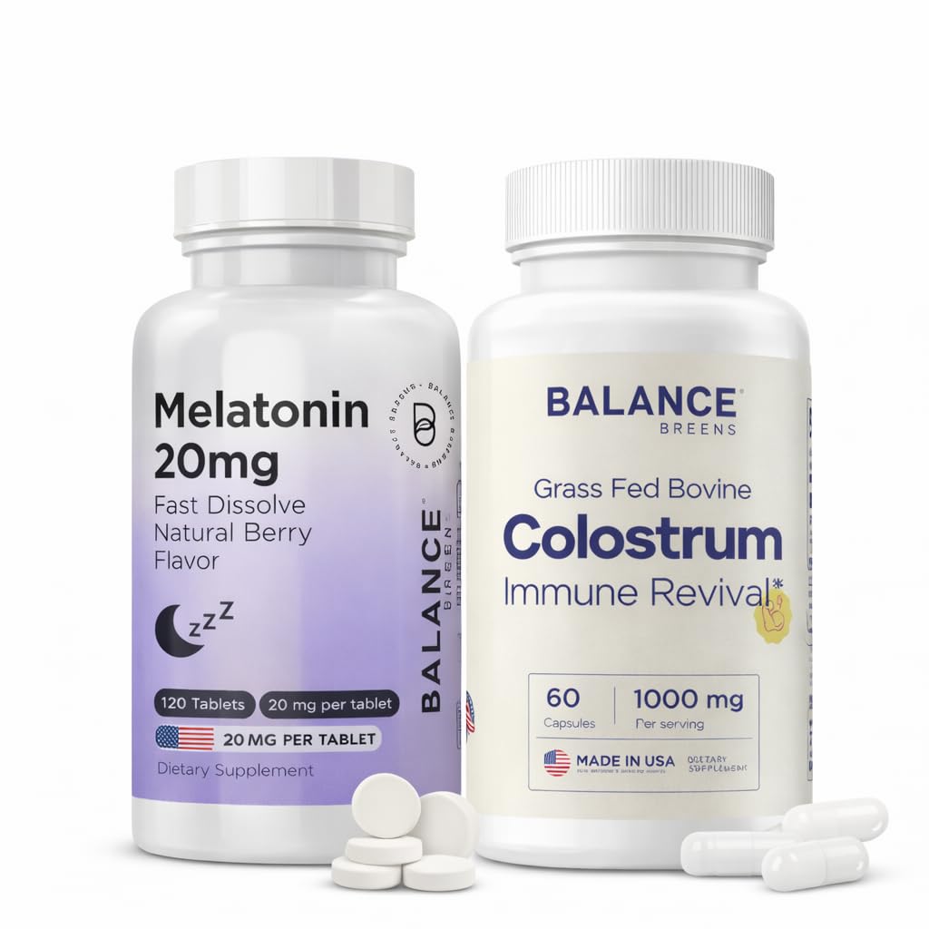 Balancebreens Melatonin + Colostrum Nighttime Gut & Immune Wellness Bundle