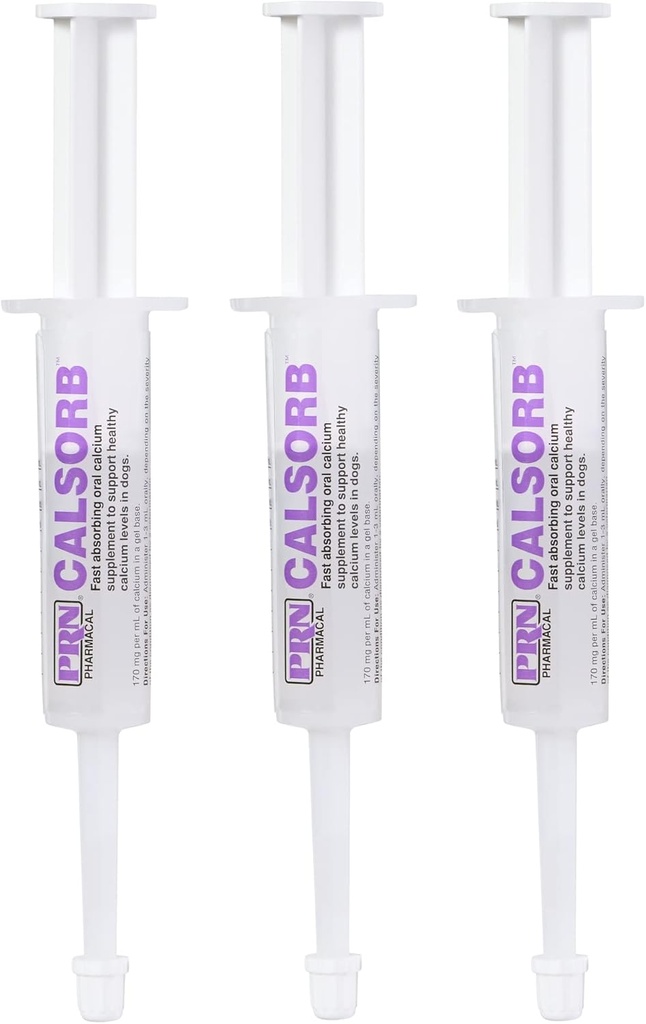 PRN Pharmacal Calsorb - Köpeklerde Sağlıklı Gıda Seviyelerini Korumaya Yardımcı Olmak için Gıda Beslenmesi Tamam - Easy-to-Use Magnete - 12 mL Mixe (3 Packs)