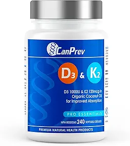 D3 & K2 Vitaminleri 240 Softgels, 240 Günlük Supply, 1000IU Vitamin D3 & 120 C2, Güçlü Bones, Diş ve Kalp Wellness, Easy-to-Absorb with Organic Coconut Oil, No GMO, Gluten, Soy,
