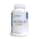 NuEthix Formulations NU-D3 + K2 - Vitamin D3 ve K2 5000 iu Supplements - Reishi Mushroom, Magnezyum, & çinko - 60ct, 60 Hizmet - Amerika Birleşik Devletleri Ürünlerinde Sadece 60 Hizmet - Made in USA Products Only