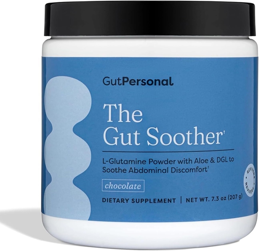 Gut Soother L-Glutamine Toz Supplement: Gut Lining, Soothe Digestive Discomfort, General Gut Health, 30 Hizmet (Chocolate)