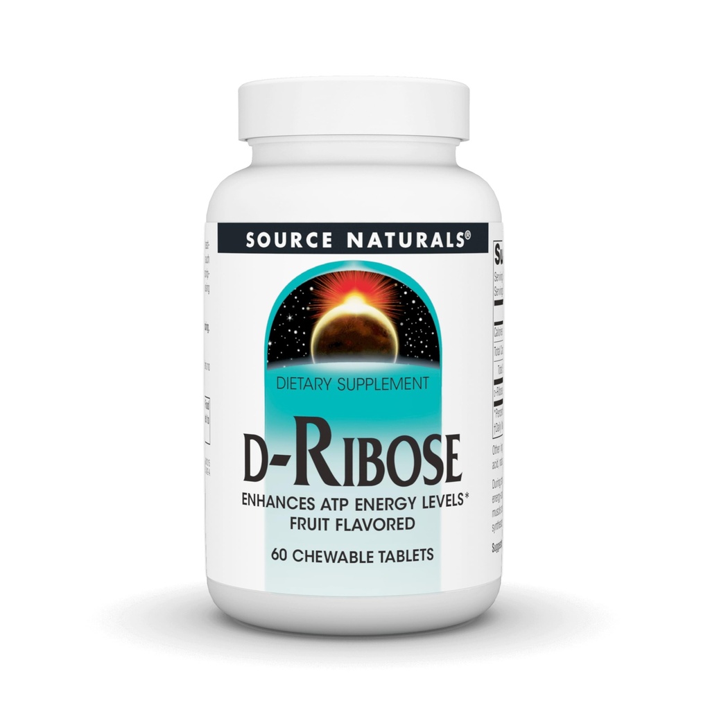 Source Naturals Ribose, 60 Chewable Tablet