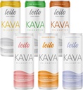 LEILO | Kava Powered Sparkling Relaxation Drink | Çeşitli Örnekr 6Pack – Non-ALC Calming İçecek – Adds (3) Classic & (3) Mocktail Flavors | 12 fl oz Cans (Pack of 6)