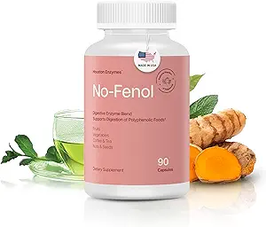 Houston Enzymes No-Fenol - Polyolic Digestion and Fruits & Sebze Fibers - Kadınlar ve Erkekler için Enzymes (90 Capsules)