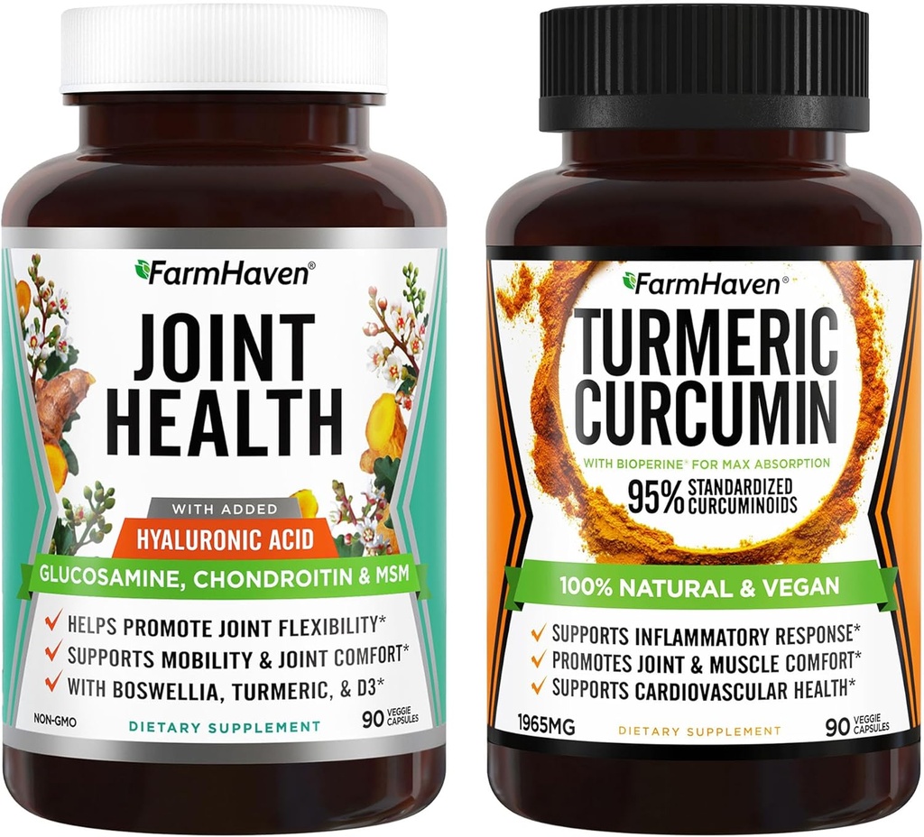 Αγρόκτημα Haven Turmeric Κουρκουμίνη και γλυκοζαμίνη Χονδροϊτίνη