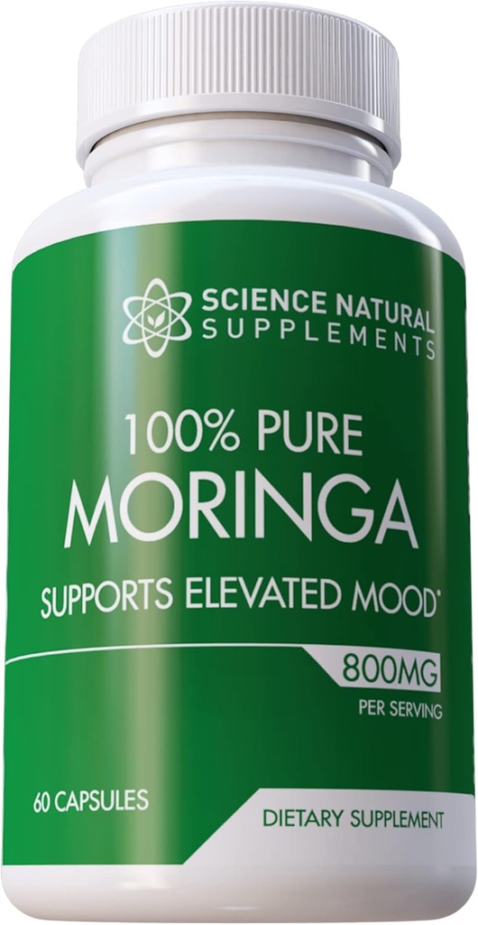 Moringa Capsules (60 Kont) - Moringa Toz Kapsülleri Temel Vitaminler ve Antioksitlerle Paketlendi - Beyin Desteği için Moringa Capsules - Moringa Leaf Capsules
