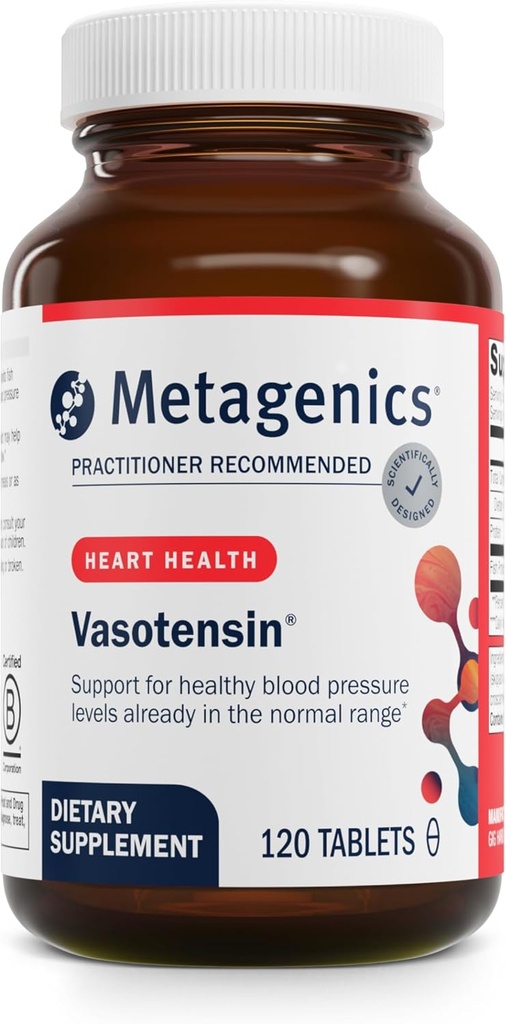Metagenics Vasotensin - Sağlıklı Kan Baskı Seviyelerini Destekler Zaten Normal Numaralı * - Bonito Peptide Supplement - Balık Protein - Non-GMO - Gluten-Free - 120 Tabletler