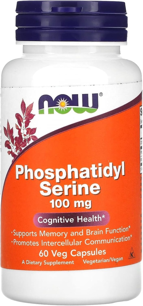 NOW Τρόφιμα Phosphatidyl Serine, 100 mg, 60 Veg Κάψουλες