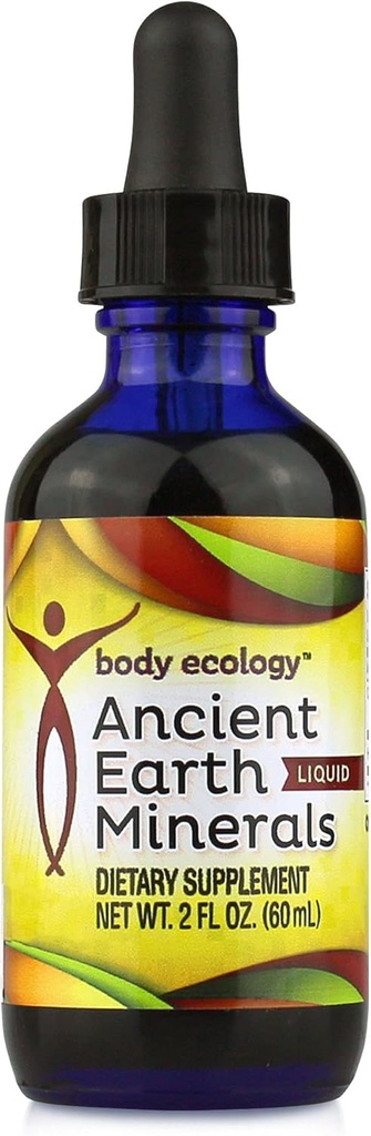 Body Ecology Ancient Earth Liquid Minerals | 100% Plant-Derived Trace Mineral Eksi | Immune Support için Hızlı Nisorbing Electrolyte Çözüm | 60 Hizmetler (2 f oz)
