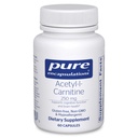 Pure Encapsulations Acetyl-L-Carnitine 250 mg - Memory & Brain Supplement - Beyin Destek & Focus* - Gluten Free & Non-GMO - 60 Capsules