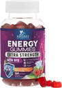 Enerji Gummies 1000mcg - B12, Yeşil Çay Doğal Caffeine Desteği, Daily Energy Gummies - Delicious Berry Flavor B12 Chewable Egzersiz Supplement for Run Bisiklet & Sports - 120 Chews