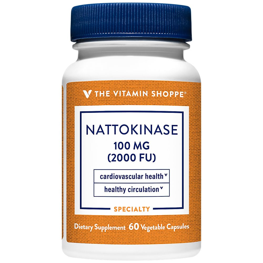 The Vitamin Shoppe Nattokinase Antioxidant Support for Cardiovascular Health (60 Vegetable Capsules)