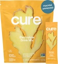 Cure Hydration | Plant-Based Electrolyte Drink Mix | Nodrew Sugar | FSA-HSA | Dehidrasyon Yardımı Tuvalet Su ile Yaptı | Non-GMO | Vegan | Pouch of 14 Packets - Ginger Turmeric