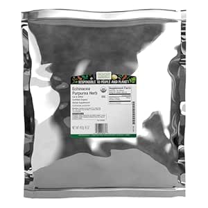 Frontier Co-op Echinacea Purpurea Root, Cut ve Sifted, sertifikalı Organik, Kosher | 1 lb. Bulk Bag | Echinacea purpurea (L.) Moench