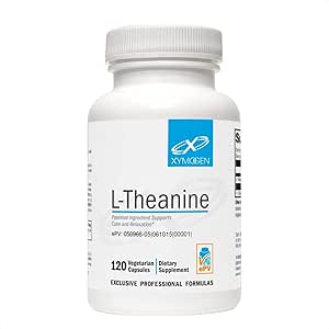 XYMOGEN L-Theanine - Patented Suntheanine L theanine 400 mg Per Servis - Şişelik olmadan Calm + Rahatlamayı Desteklemek için asit Supplement, Liver Health (120 Capsules)