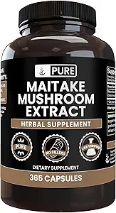 PURE ORIGINAL INGREDIENTS Maitake Mushroom (365 Capsules) No Magnesium Or Rice Fillers, Always Pure, Lab Verified