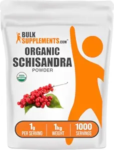 BulkSupplements.com Βιολογική σκόνη Schisandra - Βιολογικό συμπλήρωμα Schisandra, από το Schisandra Berry - Χωρίς γλουτένη - 1g ανά υπηρεσία, 1kg (2,2 lbs) (πακέτο των 1)