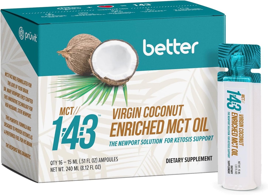 MCT 1:43 Organik Piramitlerden Petrol - Sağlıklı Kapak için Yağ asit Yakıt - 8.12 FL OZ