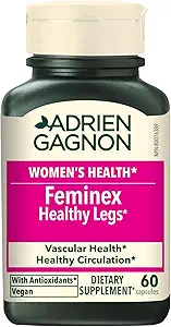 Adrien Gagnon - Feminex Health Legs 60 Capsules, Circulation and Vein Support for Health Legs, Blood Flow Supplement with Horse Chestnut Ekstraicose Veins Tedavisi