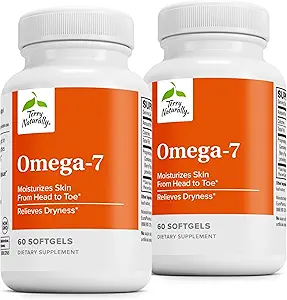 Terry Natural Omega-7 - Essential Fatty Asits ile Diyetsel Tamam - Deniz Buckthorn ile Skin Sağlığı Desteklemek için Beslenme Tamamı, Berry Pulp & Tohum Petrol - 60 Softgels (Pack of 2)