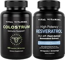 Βιταμίνες Vital Colostrum Κάψουλες με Βιταμίνη C, Ψευδάργυρος + Καψάκια ρεσβερατρόλης