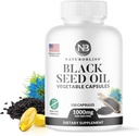 NaturoBliss Black Seed Oil - 150 Softgel Capsules Skin Health (Non-GMO & Vegan) Premium Cold-Pressed Nigella Sativa Prodüksiyon Pure Black Cumin Tohum Yağı - 1000 mg Per 2 Capsule Servisi - 75 Servisler