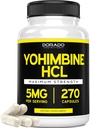 Yohimbine HCL 5mg for Men and Women (270 Capsules) More Potent Than Yohimbe Bark Toz - Kalite Garanti - Üçüncü Parti Potency & Length - Vegan, Gluten Free & Non-GMO - USA Made