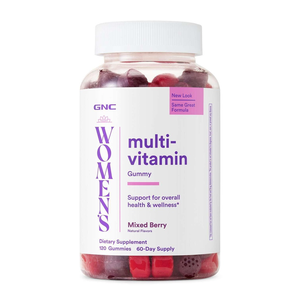GNC Women's multivitamin Gummies, Mixed Berry Flavor, 120 Gummies