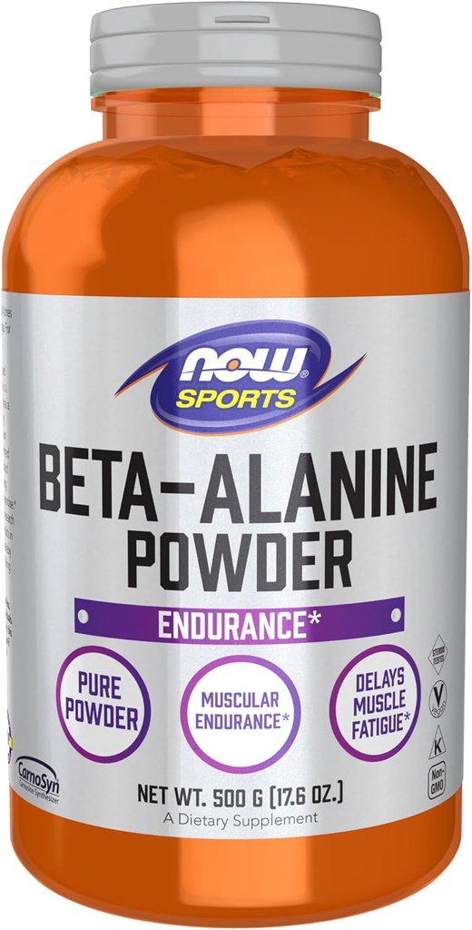 Şimdi Gıdalar Spor Beslenme, Beta-Alanine Pure Toz 2,000 mg, Muscular Endurance*, 500 Grams