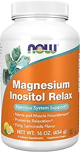 Şimdi Gıdalar Tamamlar,powder Inositol Relax, Nervous System Support*, Fizzy Lemonade Flavor, 16-Ounce