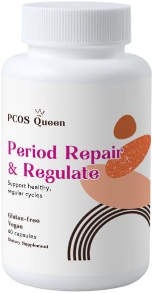 Period Repair & Regulate - Γυναικείο συμπλήρωμα ισορροπίας ορμονών για τις ακανόνιστες περιόδους - Vegan Formula to Support Regular Menstrual Cycle, Cramps, Skin Health - 1 φιάλη
