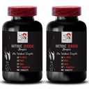 L-citrulline and L-arginine supplements - NITRIC OXIDE BOOSTER - Nitric oxide supplements for men, Energy boost, Physical boost, Pre-gym boost, Endurance training, Recovery 2 Bottle 180 Tablets