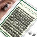 KEYYOU Lash Clusters Wispy Cluster Eyelash Extensions, 0.03mm Ultra-Thin, C Curl 8-16mm 3D Natural Look Soft Lightweight DIY Lashes, 120pcs Velvetpuff-A