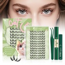 KEYYOU Bunny Lash Clusters Kit Anime Cat Lash Clusters 72pcs Wispy Natural Cat style Lash Extension Kit with Bond and Seal,Applicators,Remover for Manga DIY Eyelash Extension Kit at Home（MC03）