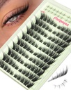 Focipeysa Wispy Lash Clusters Spiky Eyelash Clusters 10-18mm Eyelash Extensions Fox Eye Eyelash Right Left Individual Lashes Foxtail Lashes Thin Soft Lash Extension Waterproof Lash Cluster