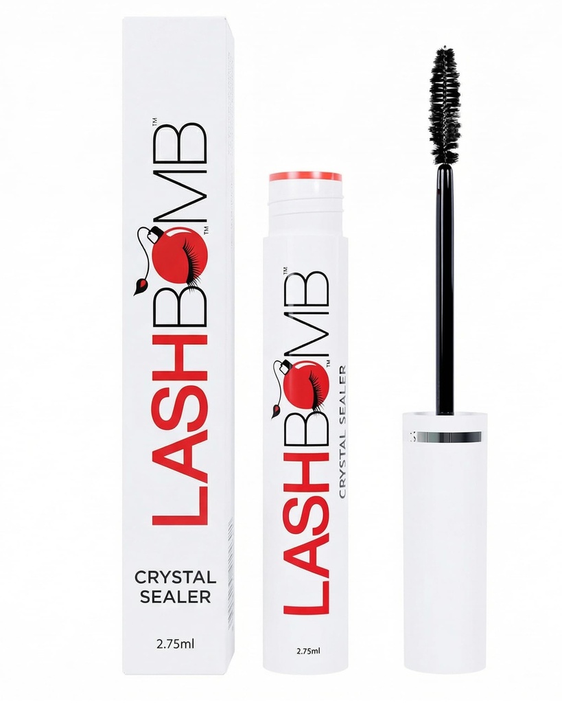 Lashbomb - Keratin-Infused Lash Sealer - Crystal Sealant for Lash Extensions - Rebuilds Strength & Flexibility - Professional Bonding Top Coat for Eyelash Extensions - Clear