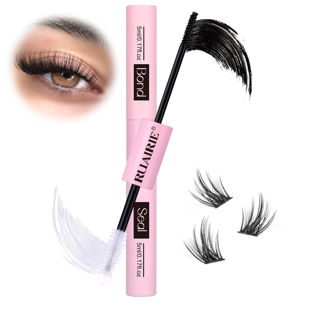 Bond and Seal Lash Glue for Eyelash Clusters Strong Hold Lash Cluster Glue 2 in 1 Lash Bond and Seal Waterproof by Ruairie