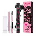 Lash Bond and Seal Cluster Lash Glue & Seal Waterproof Bond and Seal Cluster Lash Glue for DIY Eyelash Extensions Waterproof Strong Hold (5ml+5ml, Black Bond & Clear Seal)