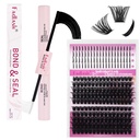 FADLASH Lash Bond and Seal DIY Cluster Lashes Glue and Lash Clusters 80D+100D 10-18mm Spikes 14-20mm