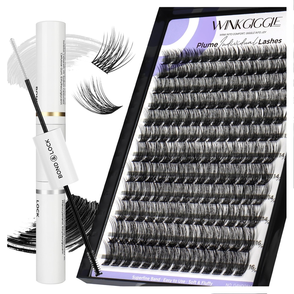 Lash Clusters and Glue,168Pcs Cluster Lashes,Lash Bond and Seal