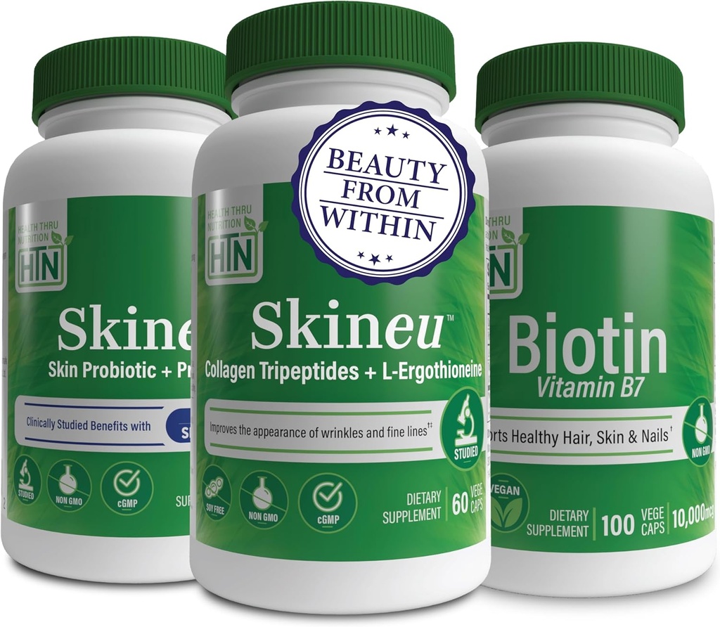 Health Thru Beslenme Beauty From Within ATM Pack The Skineu Probiyotiks | Skineu Collagen | Vegan Biotin