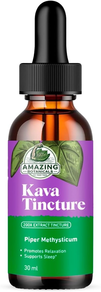 Kava Kava Tincture – Doğal Calm & Relaxation için herbal alıntısı –% 70 Kavalactones Extract Tincture High-Potency - Premium Liquid Supplement – 30 ml (1oz)