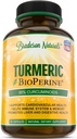 Turmeric Curcumin with BioPerine 1500 mg - Natural & Health Inflammatory Support with 95 Standardized Curcuminoids for Potency & Abxia - 60 Capsules with Black Pepper