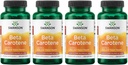 Swanson Beta-Carotene Vitamini 25000 IU Softgels - Skin, Eye ve Immune System Health - Antioksi Support - 7500 mcg (300 Softgels) (4 Pack)