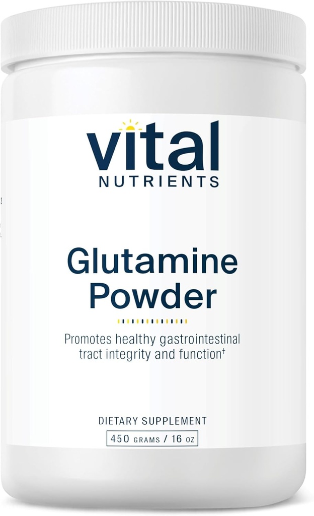 Vital Nutrients Glutamine Powder - Healthy Gastrointestinal Tract Function - Gluten, Dairy, Soy Free - Non-GMO - 450g/16 oz L-Glutamine Powder
