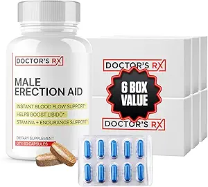 Doktor'un RX Pills for Men Fast Acting Pills | Dec Male EnIargement Support | Extreme Blood-Flow toBoost & Grow Stiffer Hard-On's | 19 Güçlü Dosage - 60 Pills