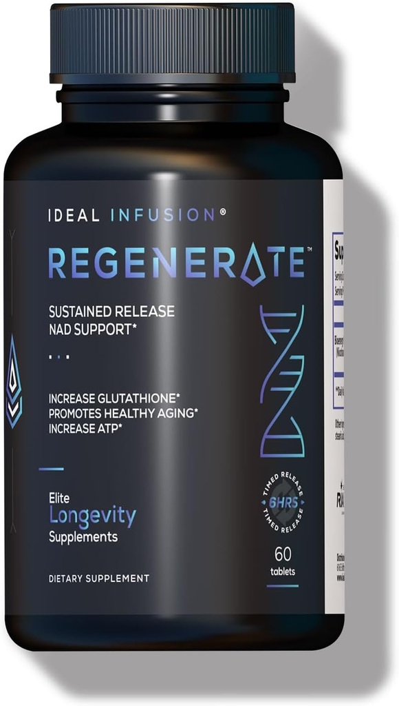 NAD & NR Biosynthesis, Boost ATP, NAD+, Glutathione: Cardiovascular Health & Muscle Vitality (60 Hizmet) Vegan