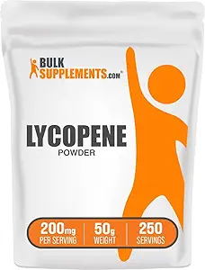 BulkSupplementers.com Lycopene Powder - Συμπλήρωμα Λυκοπενίου, Lycopene 10mg - Συμπλήρωμα Αντιοξειδωτικών, Χωρίς Γλουτένη, 200mg ανά Σερβίρισμα, 250g (8,8 oz) (πακέτο του 1)