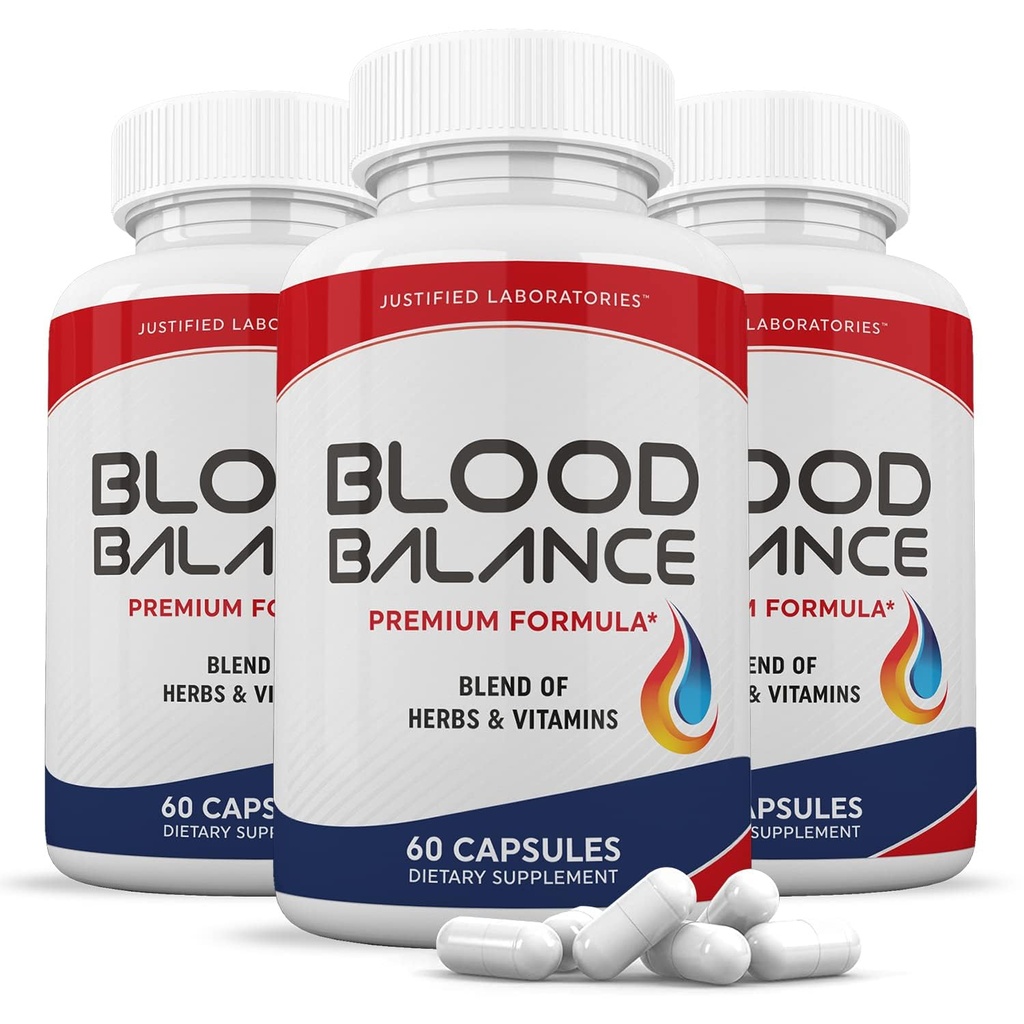 Justified Laboratories (3 Pack Blood Balance Advanced Formula 620MG Tamam Pills 180 Capsules