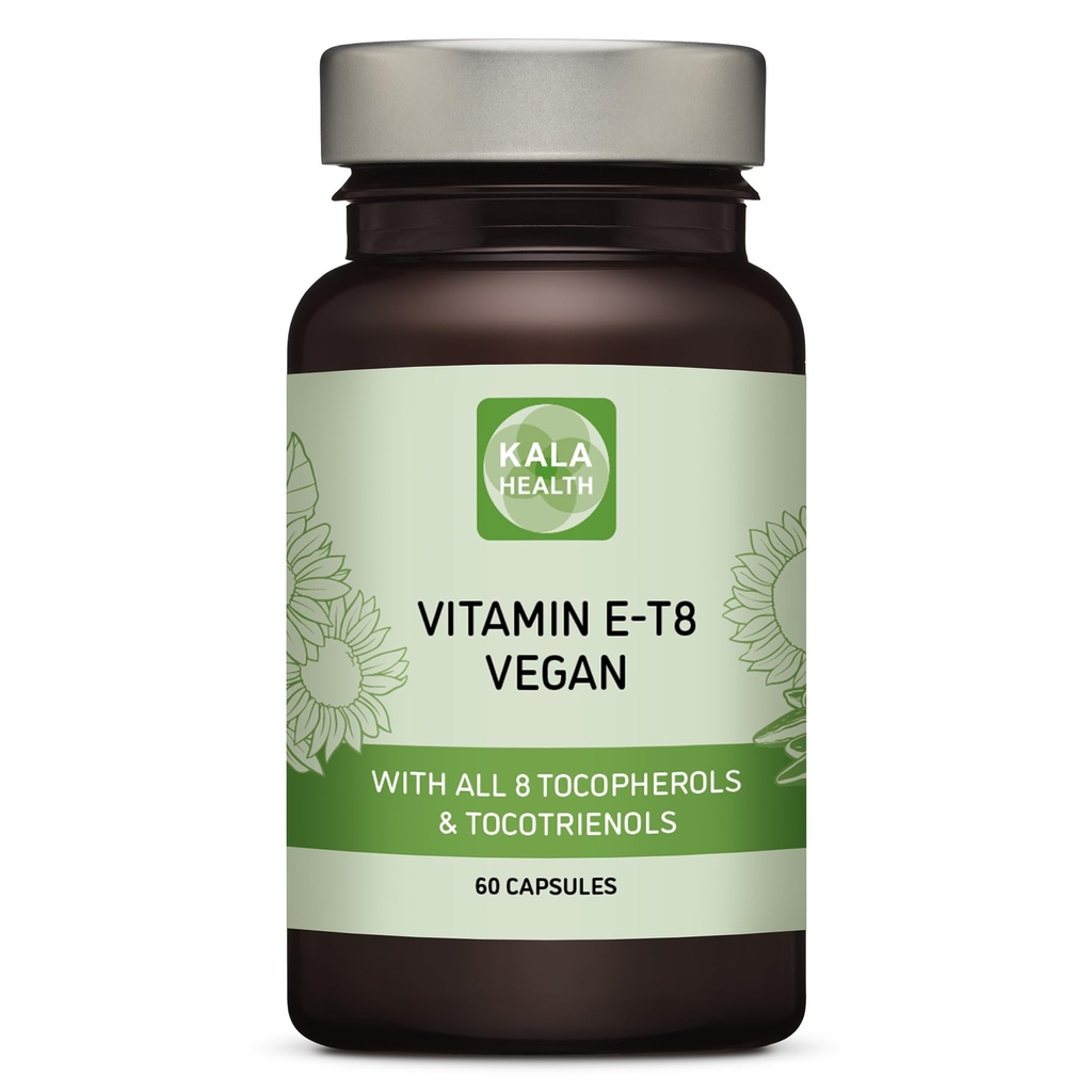 Tüm 8 Tocopherols ve Tocotrienols Vitamin E ile Benzersiz Vegan Formula - PAH'ın, Heavy Metals, Contaminants veya Preservatives - Sertifikalı Sürdürülebilir - Saç, Scars ve Skin (60)